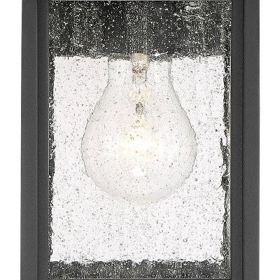 John Timberland Moray Bay Mission Outdoor Wall Light Fixture Black Motion Sensor Dusk To Dawn 11 1/2" Seedy Glass For Post Exterior Barn Deck House