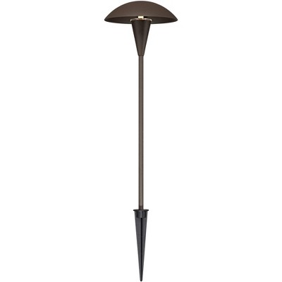 John Timberland Grant 18" High Bronze LED Mushroom Path Lights Set Of 2