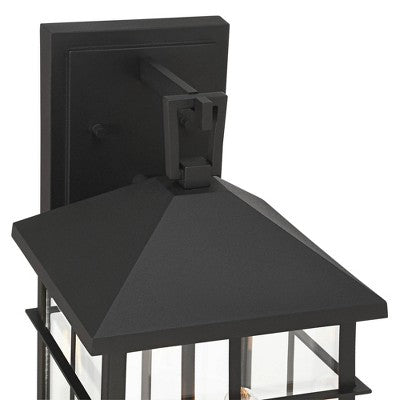 John Timberland Bernal 17 1/2" High Sand Black 2-Light Outdoor Wall Light