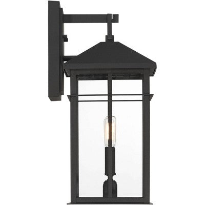 John Timberland Bernal 17 1/2" High Sand Black 2-Light Outdoor Wall Light