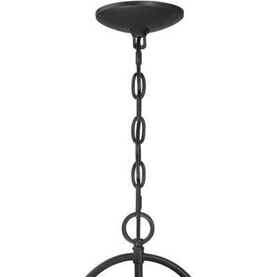 John Timberland Modern Outdoor Ceiling Light Hanging Black 15" Cylindrical Glass For Exterior House Porch Patio Deck