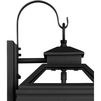 John Timberland Stratton Street Rustic Outdoor Wall Light Fixture Texturized Black 16 1/2" Clear Glass For Post Exterior Barn Deck House Porch Yard