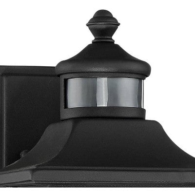 John Timberland Moray Bay Mission Outdoor Wall Light Fixture Black Motion Sensor Dusk To Dawn 11 1/2" Seedy Glass For Post Exterior Barn Deck House