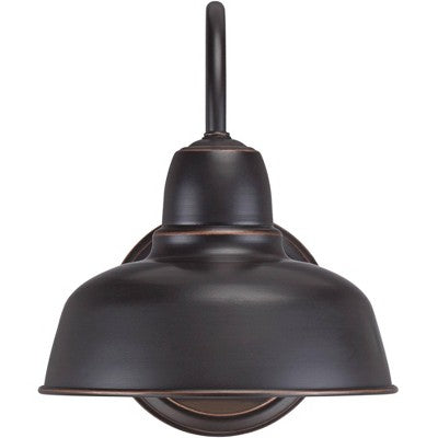 John Timberland Urban Barn Rustic Industrial Farmhouse Outdoor Wall Light Fixtures Set Of 2 Oil Rubbed Bronze Gooseneck Arm 11 1/4" For Post Exterior