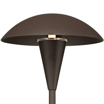 John Timberland Grant 18" High Bronze LED Mushroom Path Lights Set Of 2