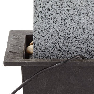 Meditating Buddha 11" High Small Indoor Decor Faux Stone Tabletop Fountain Waterfall Desk Relaxation Bedroom Living Room