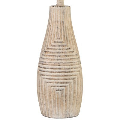 John Timberland Southwest Rustic Table Lamp 27" Tall Faux Light Wood Oatmeal Fabric Drum Shade For Living Room Bedroom Bedside Nightstand