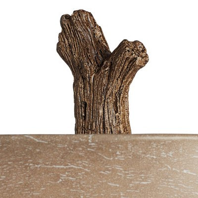 John Timberland Climbing Bears Rustic Accent Table Lamps 22 1/2" High Set Of 2 Brown Faux Wood With USB Charging Port Faux Leather Shade For Desk