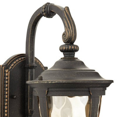  John Timberland Vintage Outdoor Wall Light LED Fixtures Set Of 2 Bronze 13 1/2" Champagne Glass For Exterior House Porch Patio