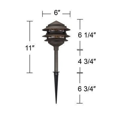  John Timberland Pagoda 12-Piece Complete Outdoor LED Landscape Lighting Set