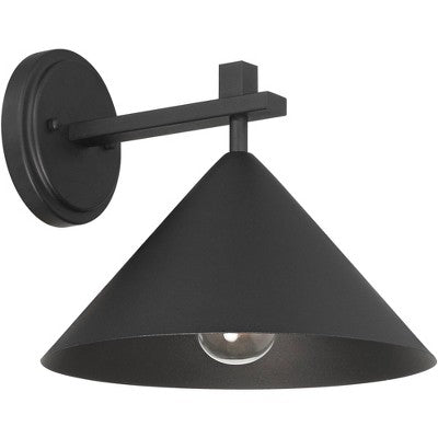  John Timberland Apex 9 3/4" High Modern Outdoor Wall Light Fixture Mount Porch House Exterior Dark Sky Weatherproof Textured Black Finish Metal